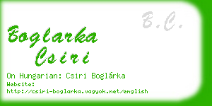 boglarka csiri business card
